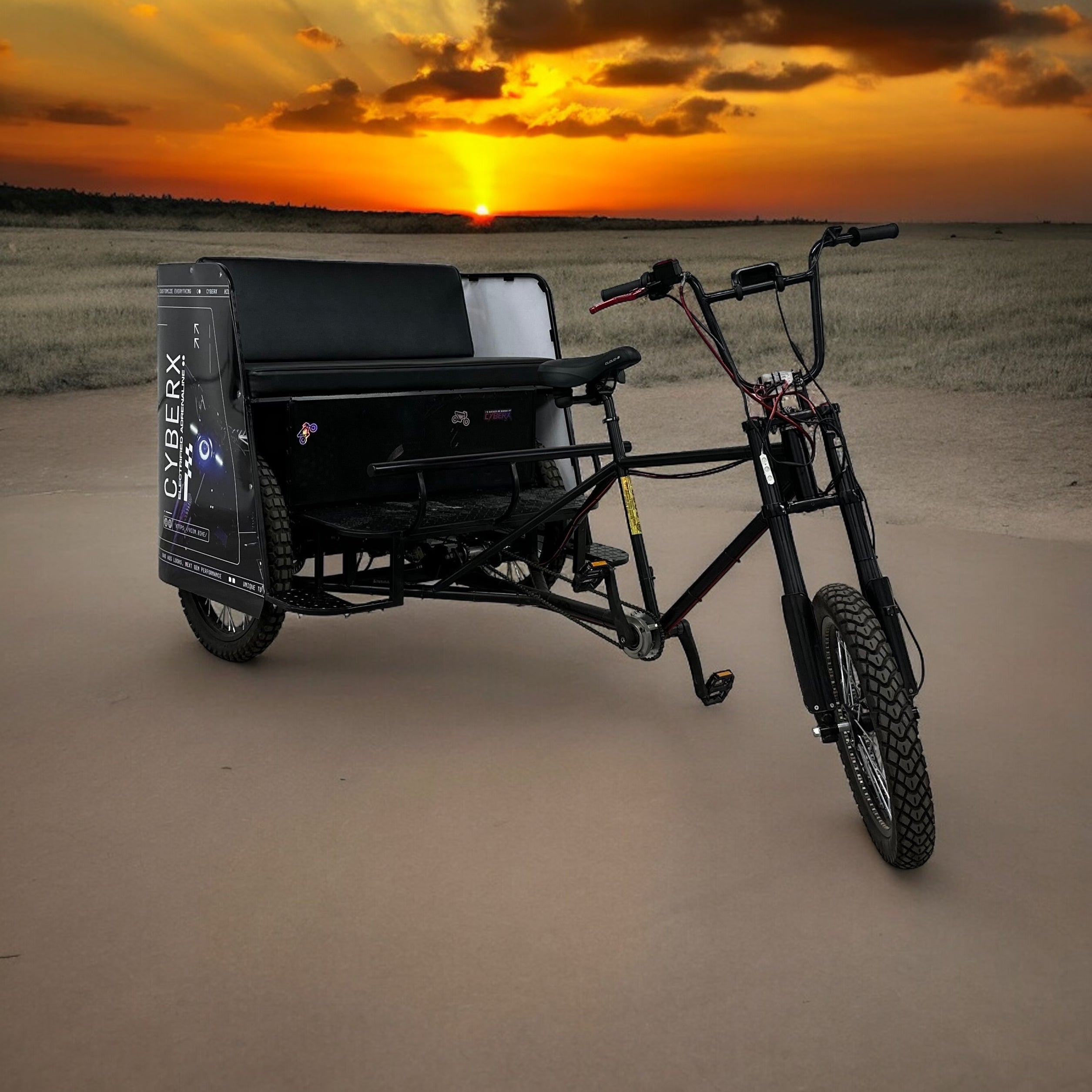 Electric Three-Seater Pedicab