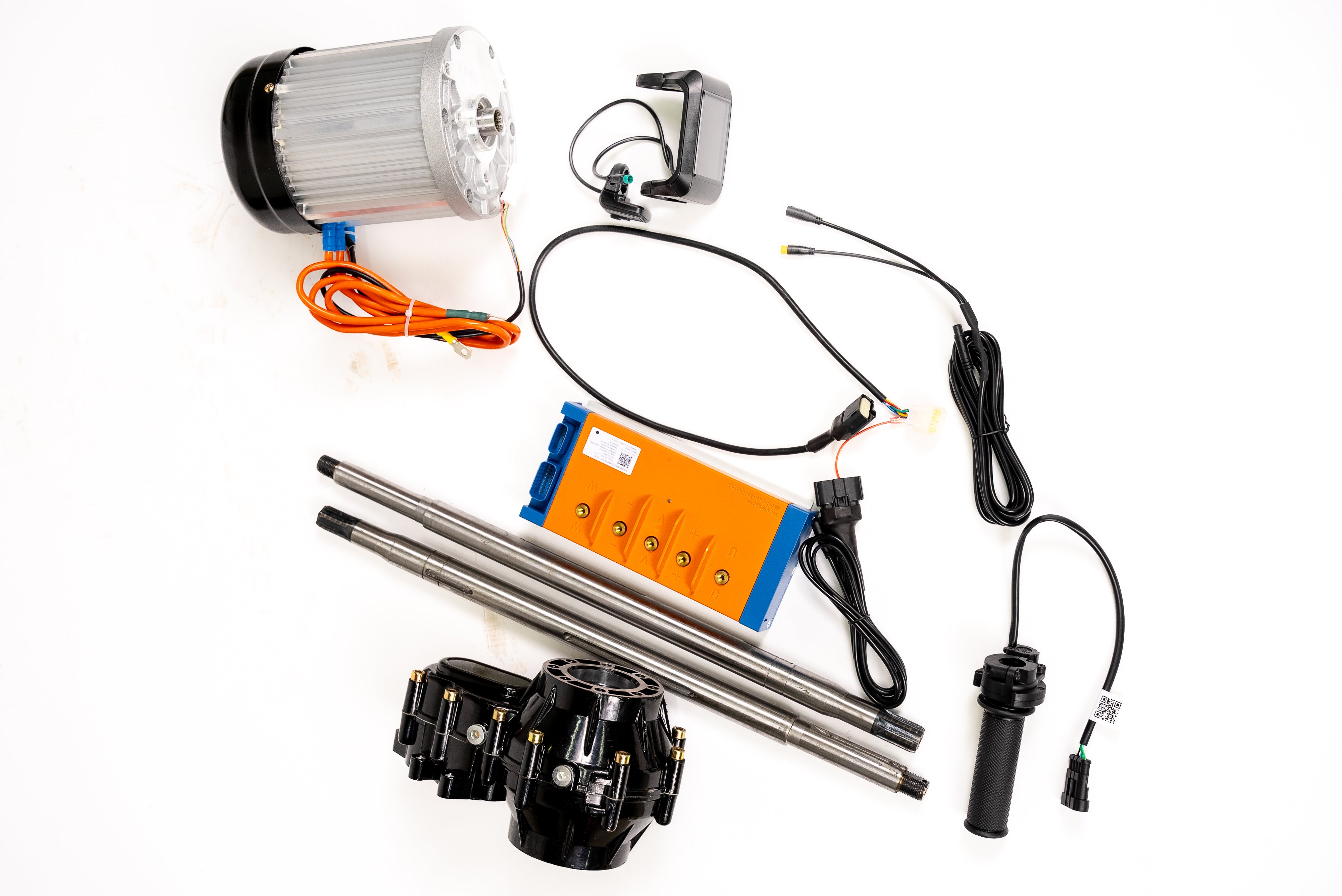 Pedicab axle motor conversion set