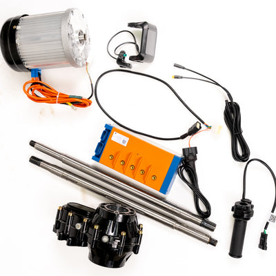 Pedicab axle motor conversion set