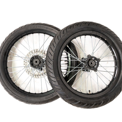 16 inch rear wheel and 17 inch front wheel road tires